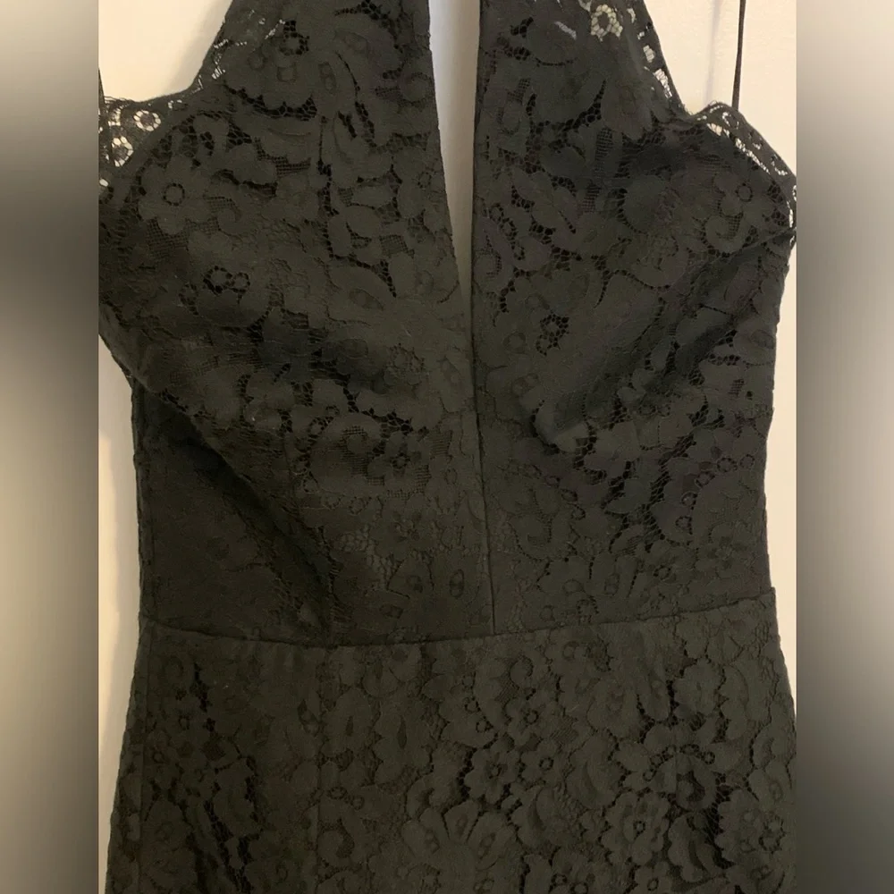 NWT Keepsake The Label Lulus High Roads Black Lace Halter Dress, Womens Size XS